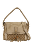 Bella Flap Satchel, &pound;280, Handbags, Beige, Canvas, Front view